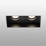 Иконка Faro barcelona 40123 HYDE Trimless black orientable square recessed lamp without frame 2L встраиваемый светильник Faro barcelona