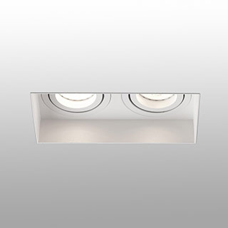 Faro barcelona 40122 HYDE Trimless white orientable square recessed lamp without frame 2L встраиваемый светильник Faro barcelona