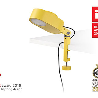 Faro barcelona 57305 INVITING LED Yellow clip lamp настольная лампа Faro barcelona