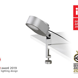 Faro barcelona 57310 INVITING LED Grey clip lamp настольная лампа Faro barcelona