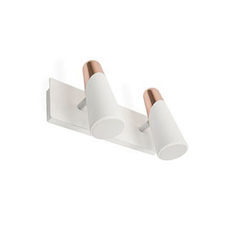 Faro barcelona 29034 Faro LAO бра белое/медь 2 X LED 4,5W 3000K настенный светильник