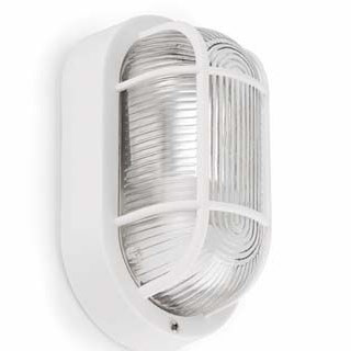 Faro barcelona 71000 Faro OVALO-B бра стар. 18 белый 1хE27 60W уличный настенный светильник