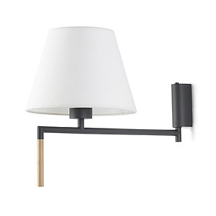 Faro barcelona 64400 Faro RON Structure dark grey and wood wall lamp настенный светильник