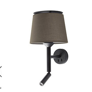 Faro barcelona 20303 Faro SAVOY Black structure wall lamp with LED reader настенный светильник