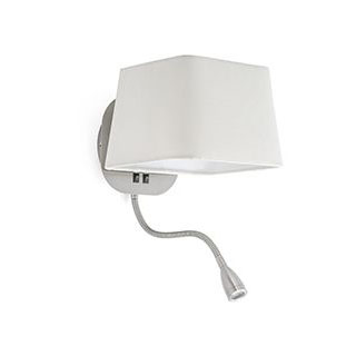 Faro barcelona 29935 Faro SWEET бра никель матов. P. белый с подсветкой LED настенный светильник