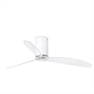 Faro barcelona 32038 MINI TUBE FAN Shiny white/transparent ceiling fan with DC motor люстра с вентилятором Faro barcelona