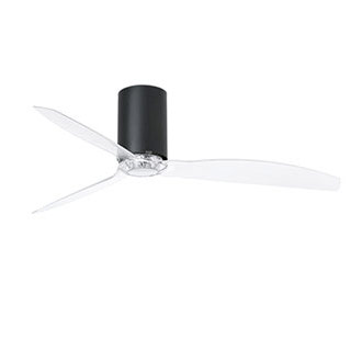 Faro barcelona 32041 MINI TUBE FAN Matt black/transparent ceiling fan with DC motor люстра с вентилятором Faro barcelona