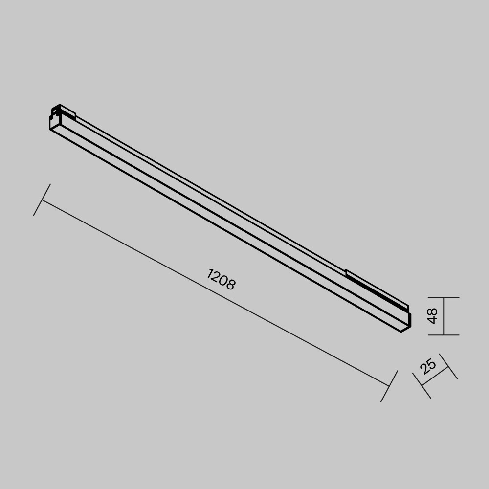 Уличный трековый светильник Базис / Basis Exility IP 3000К 30Вт 120° черный
