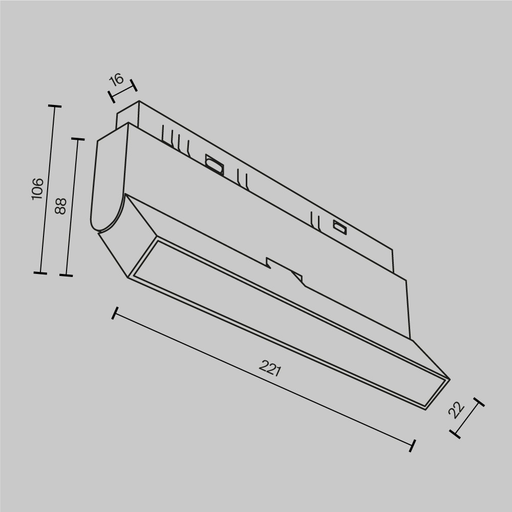 Трековый светильник Базис / Basis Exility 2700K 12Вт 120°