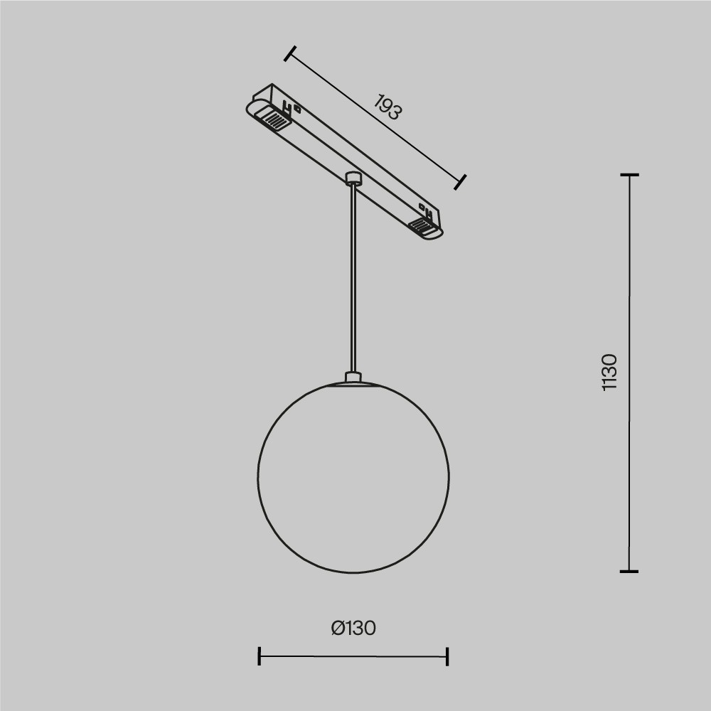 Трековый подвесной светильник Луна / Luna Exility 2700-6000K 5Вт 360° Dim Smart