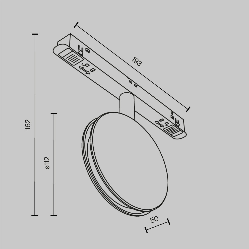 Трековый светильник Контур / Outline Exility 3000K 6Вт 180°