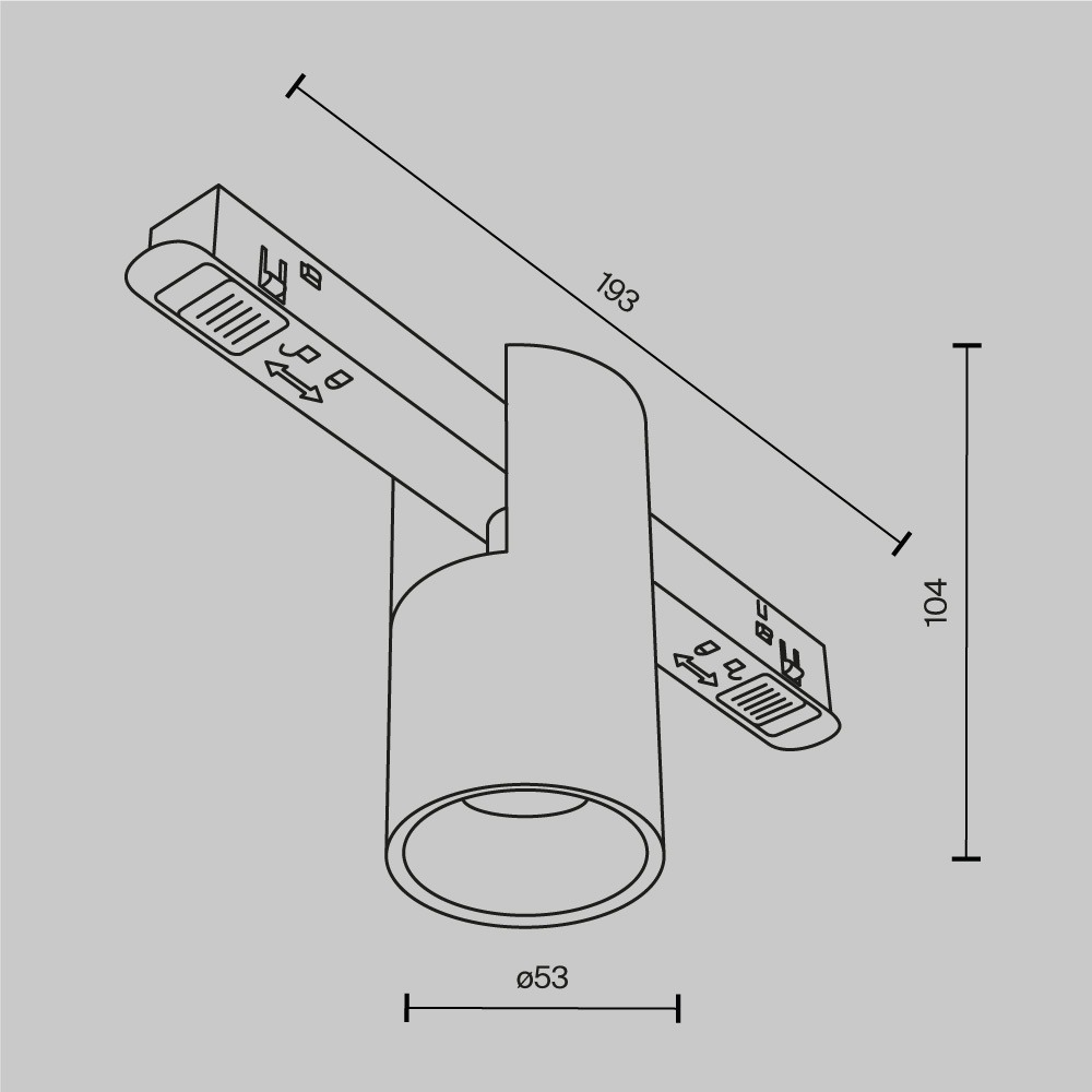 Трековый светильник Альфа / Alfa Exility 2700-6000K 7Вт 50° Dim Smart