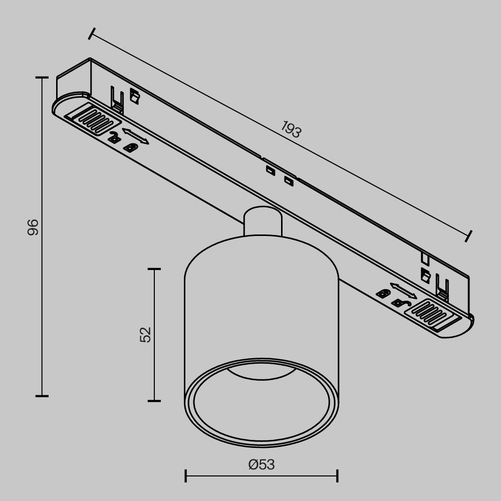Трековый светильник Альфа / Alfa S Exility 2700-6000K 7Вт 50° Dim Smart