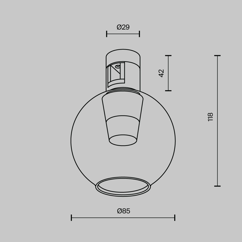 Трековый светильник Пузырь / Bubble Flarity 3000K 2Вт 120°