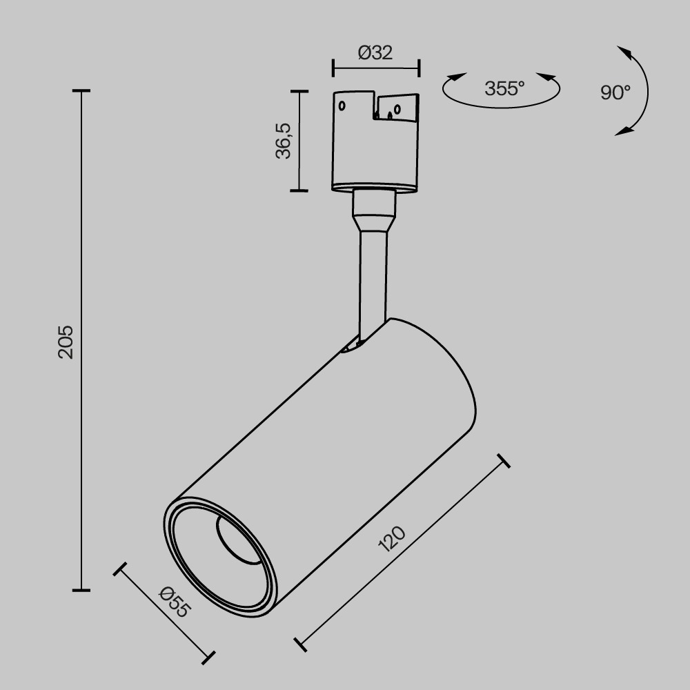 Трековый светильник Фокус / Focus Led Elasity 3000K 15Вт 36°