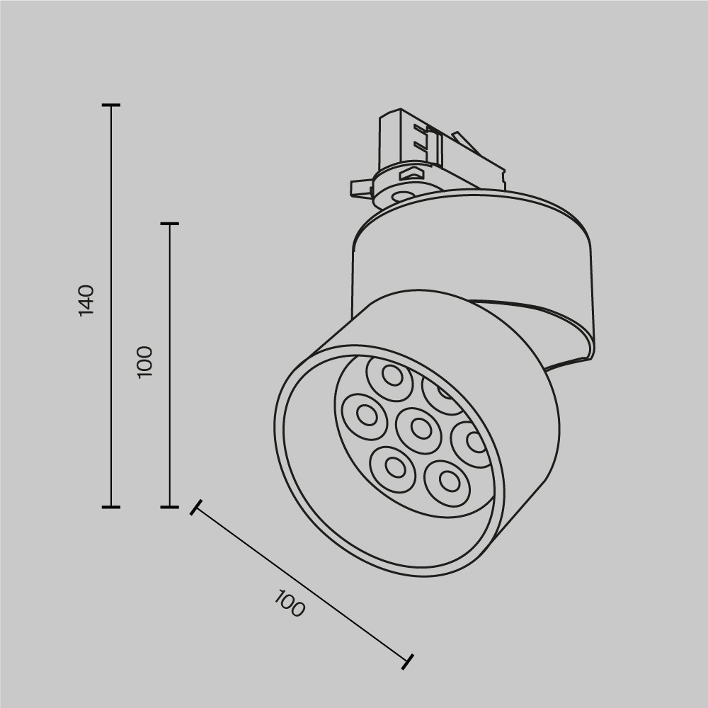 Трековый светильник Альфа / Alfa Trinity 2700K 15Вт 36°
