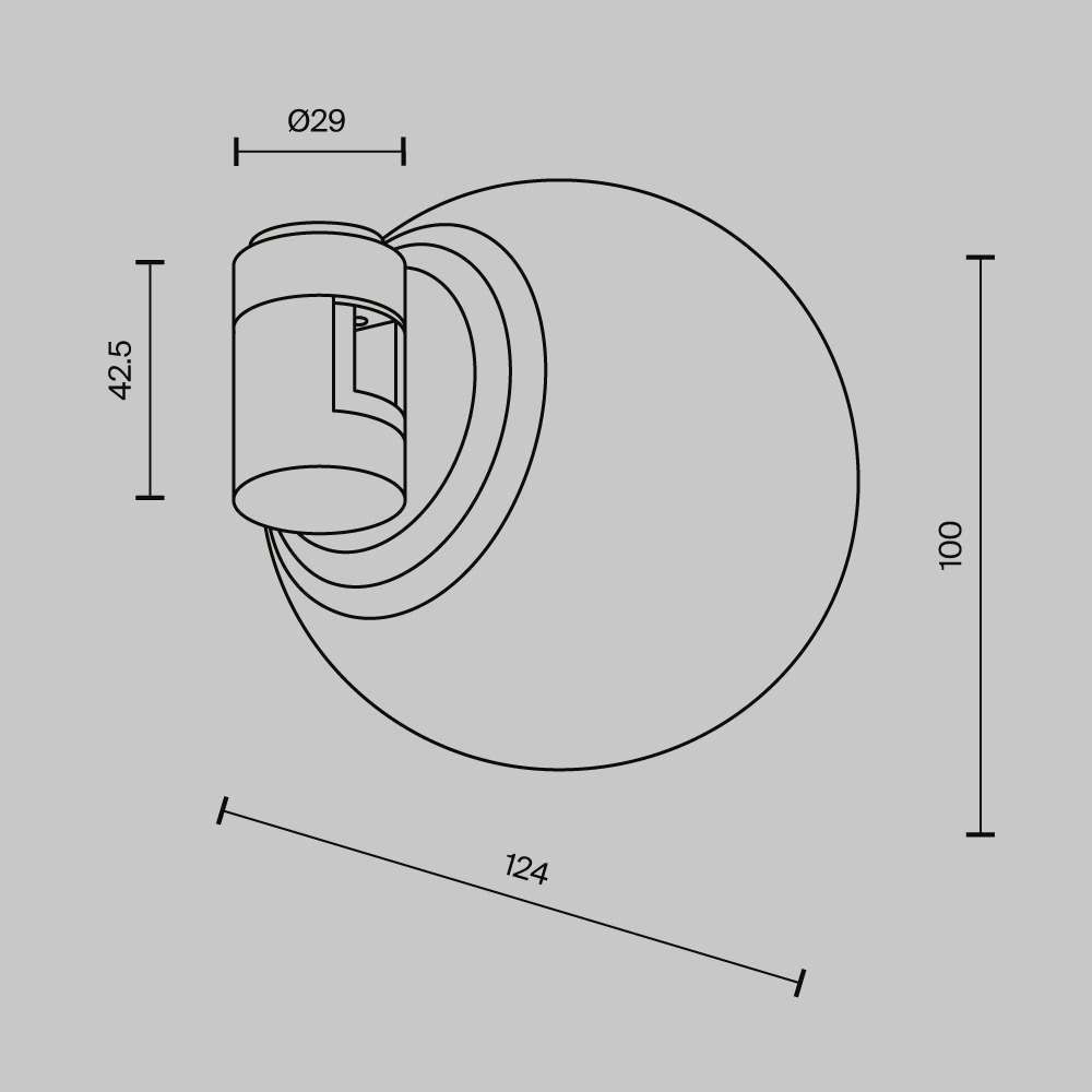 Трековый светильник TR229-1-5W3K-B