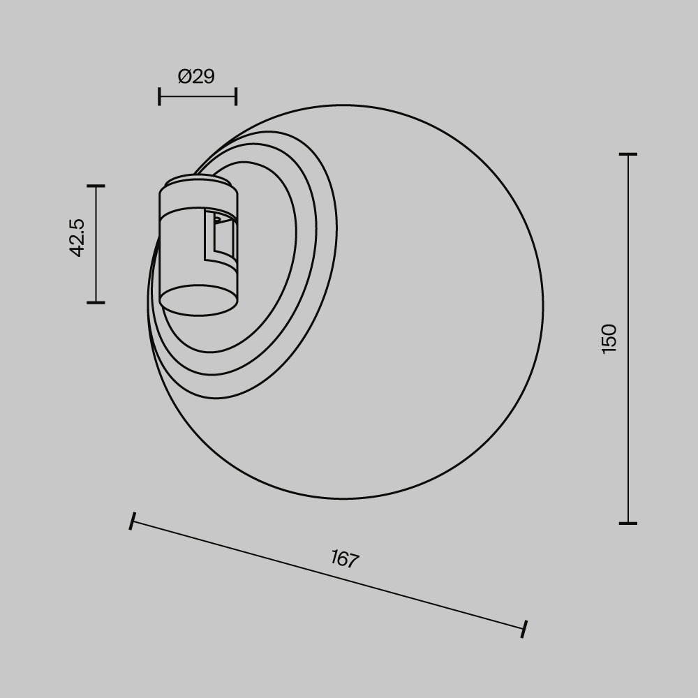 Трековый светильник TR229-1-8W3K-B