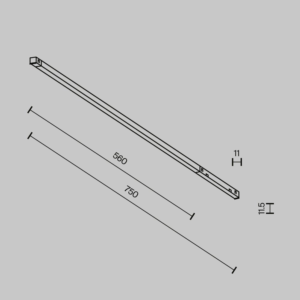 Трековый светильник Базис / Basis Exility X 2700-6000K 12Вт 120° Dim Dali2