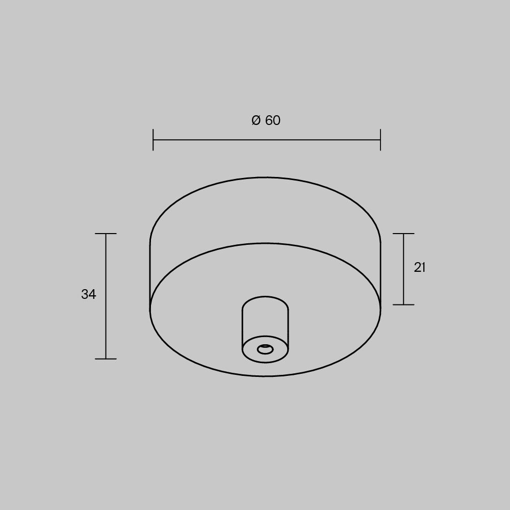 Накладная потолочная чаша для подвесных шинопроводов