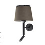 Иконка Faro barcelona 20303 Faro SAVOY Black structure wall lamp with LED reader настенный светильник