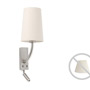 Иконка Faro barcelona 29682 REM Matt nickel structure wall lamp with LED reader бра Faro barcelona