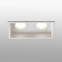 Иконка Faro barcelona 40124 HYDE White square recessed lamp 2L встраиваемый светильник Faro barcelona